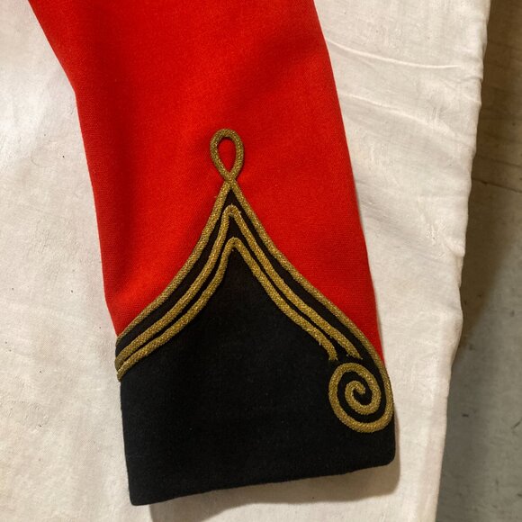 Vtg royal canadien artillery shawl collared red scarlet army military mens mess - Picture 2 of 9
